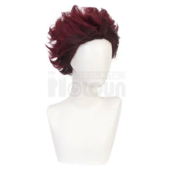 Halloweez Kamado Tanjiro Cosplay Wig - Premium Synthetic Fiber with Adjustable Cap for Anime Fans - Halloweez