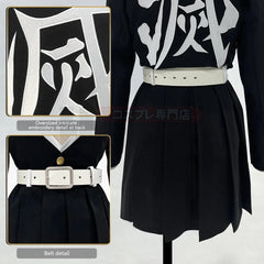 Halloweez Kanroji Mitsuri Cosplay Costume with Braided Wig, Embroidered Top, Skirt, Haori, Belt and Stockings - Halloweez
