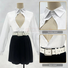 Halloweez Kanroji Mitsuri Cosplay Costume with Braided Wig, Embroidered Top, Skirt, Haori, Belt and Stockings - Halloweez