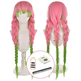 Halloweez Kanroji Mitsuri Cosplay Wig - Synthetic Fiber, Adjustable, Heat Resistant - Halloweez