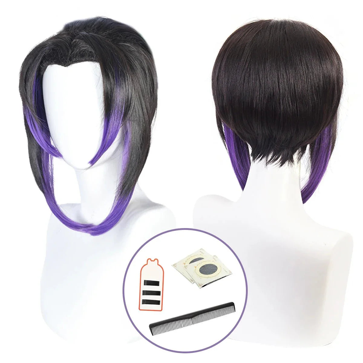 Halloweez Kochou Shinobu Cosplay Wig - Premium Synthetic Fiber with Adjustable Cap for Anime Fans - Halloweez