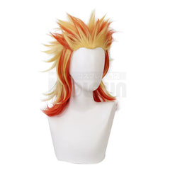 Halloweez Anime Rengoku Kyoujurou Cosplay Wig - Synthetic Fiber, Adjustable, Heat Resistant for Halloween - Halloweez