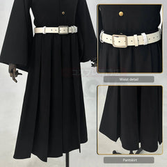 Halloweez Muichirou Cosplay Costume - Anime Style Wig with Embroidery Top, Elastic Pants, and Belt - Halloweez