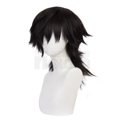 Halloweez Anime Giyuu Cosplay Wig - Synthetic Fiber with Adjustable Cap for Halloween - Halloweez