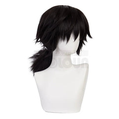 Halloweez Anime Giyuu Cosplay Wig - Synthetic Fiber with Adjustable Cap for Halloween - Halloweez
