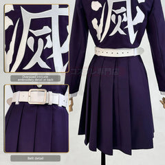 Halloweez Anime Tsuyuri Kanawo Cosplay Costume with Purple Top, Skirt, White Cloak, and Belt - Perfect for Halloween and Christmas - Halloweez