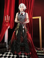 Halloweez Arlecchino Cosplay Costume - Genshin Impact Fatui Servant Snezhnaya Arlecchino Halloween Costumes for Men - Halloweez
