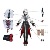 Halloweez Arlecchino Cosplay Costume - Genshin Impact Fatui Servant Snezhnaya Arlecchino Halloween Costumes for Men - Halloweez