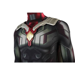 Halloweez Avengers Vision 3D Printed Jumpsuit with Cloak - Premium Cosplay Outfit - Halloweez