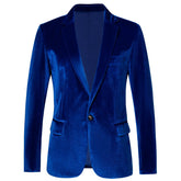 Men's Velvet Slim Fit Blazer Jacket - Formal Suit for Cosplay & Casual Wear - Youth Fashion Outerwear - Halloweez