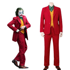 JOKER Joaquin Phoenix DC Movie Cosplay Costume Halloween Performance Suit Full Body - Halloweez