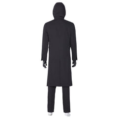 Halloweez Squid Game Black Masked Man Costume – Inspired Hooded Suit for Halloween Cosplay - Halloweez