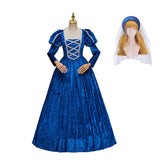 Renaissance Blue Dress Cosplay Costume – Elegant Historical Anime Gown - Halloweez