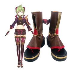 Genshin Impact Kuki Shinobu Cosplay Shoes for Anime Conventions and Performances - Halloweez