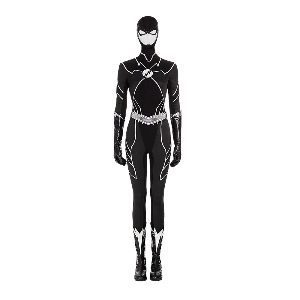 Halloweez DC The Flash Season 8 Fast Track Jumpsuit and Boots Cosplay Costume - Halloweez