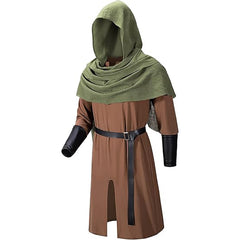 Popular Medieval Renaissance Pirate Knight Cape Robe Full Set Stage Performance Costume - Halloweez