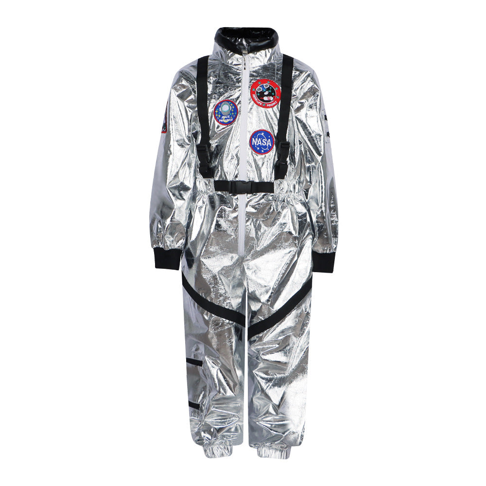European & American New Halloween Couple's "The Wandering Earth" Style Space Suit Costume, Parent-Child Astronaut Stage Outfit for Men and Women - Halloweez