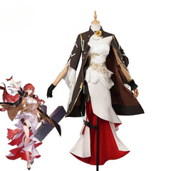 Halloweez Himeko Cosplay Costume - Honkai Star Rail Inspired Women's Party Dress for Halloween and Carnival - Halloweez