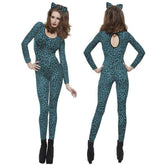 New Halloween Tiger Cat Roleplay Costume Animal Cosplay Outfit for Nightclub Performance - Halloweez