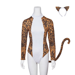Halloweez Josie and the Pussycats Leopard Print Bodysuit | Cosplay Jumpsuit - Halloweez