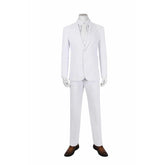 Halloweez Joker 2 Arthur Fleck White Cosplay Costume Full Set - Suit, Shirt, Vest, Pants, Tie - Halloweez