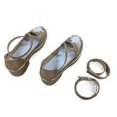 2092 Lace-up Hime Cosplay Shoes for Tanaka Hime Anime Cosplay and Performance - Halloweez