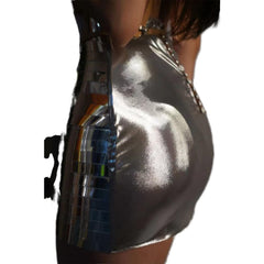 Heavy Industry Crystal Strapless Dress for DJ GOGO Dancer Nightclub Performance Stage Party Costume Sexy Performance Wear - Halloweez