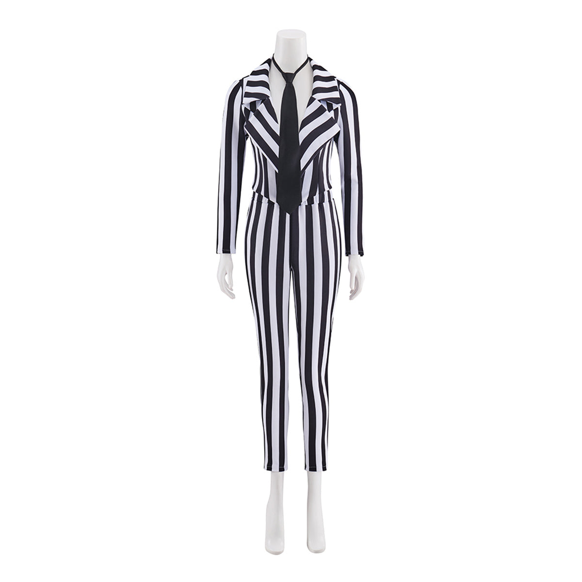 Stylish Women's Striped Suit with Tie Cosplay Costume – Perfect for Anime & Game Fans - Halloweez