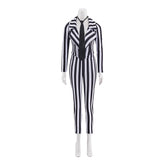 Stylish Women's Striped Suit with Tie Cosplay Costume – Perfect for Anime & Game Fans - Halloweez