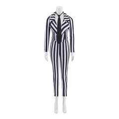 Stylish Women's Striped Suit with Tie Cosplay Costume – Perfect for Anime & Game Fans - Halloweez