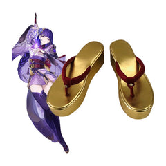 Genshin Impact Raiden Shogun Cosplay Shoes for Anime Game Character Project - Halloweez
