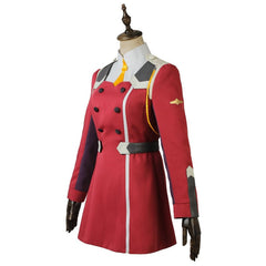 Halloweez Zero Two Cosplay Outfit - Darling in the Franxx Dress Uniform, Wig & Accessories for Women - Halloweez
