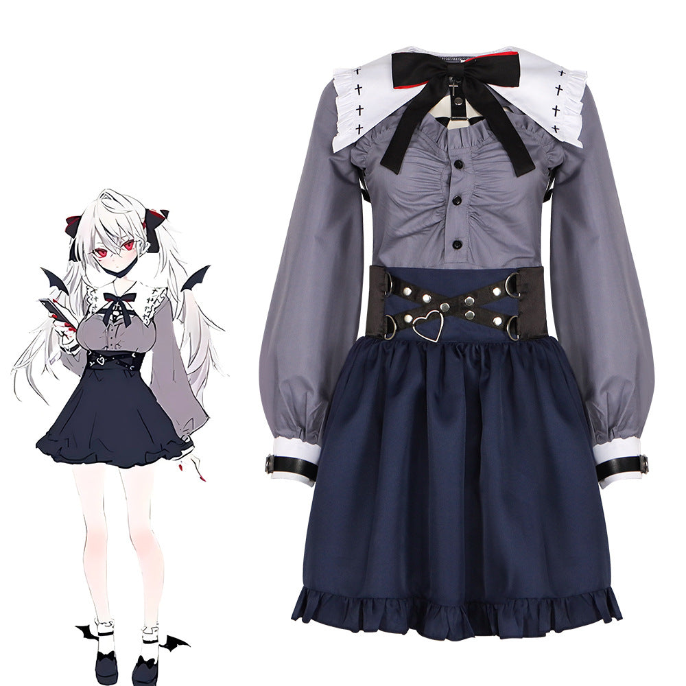 Rainbow Club Virtual Vtuber cosplay Vampire Kanae Genderbend Halloween Costume for Nijisanji Fans - Halloweez