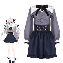 Rainbow Club Virtual Vtuber cosplay Vampire Kanae Genderbend Halloween Costume for Nijisanji Fans - Halloweez