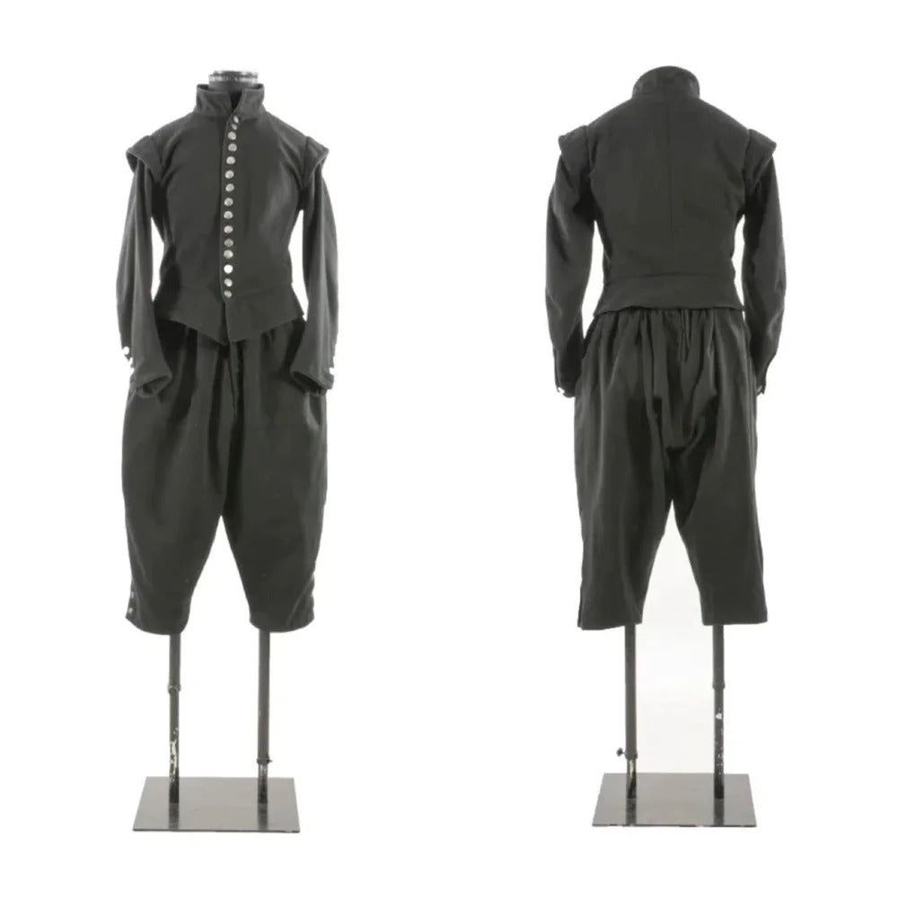 Men’s 1600s Victorian Gothic Steampunk Costume - Civil War Uniform Jacket & Vest Set | Halloweez Medieval Series - Halloweez