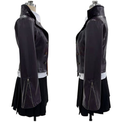 Danganronpa Kirigiri Kyoko Casual Cosplay Costume - Premium Leather Material Cosplay Outfit for Anime Conventions - Halloweez