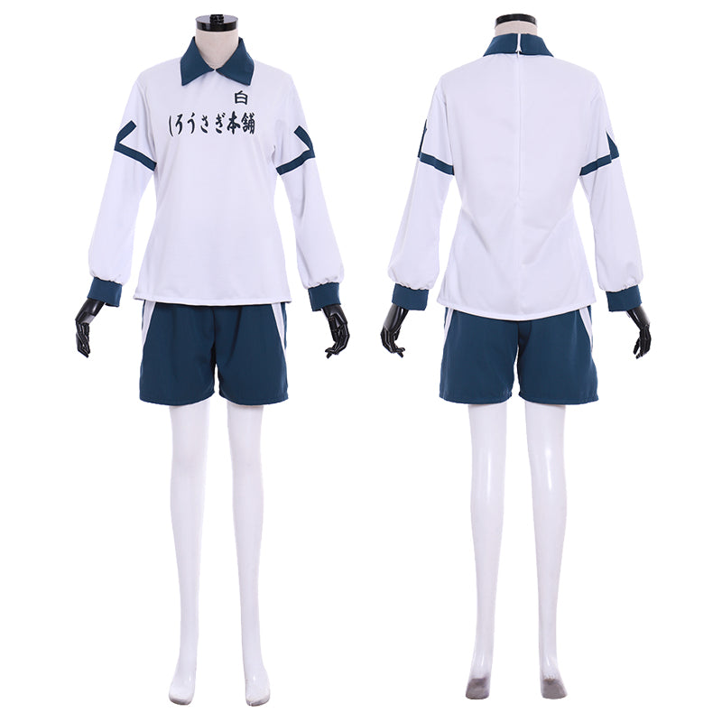 Halloweez Shirou Fubuki Cosplay Outfit - White Love Academy Soccer Uniform for Summer - Halloweez