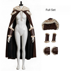 Viking Barbarian Faux Fur Cape Unisex Cosplay Cloak For Halloween