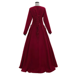 Elegant Halloweez Gothic Victorian Red Dress | Timeless Renaissance Prom Dress for Themed Events - Halloweez