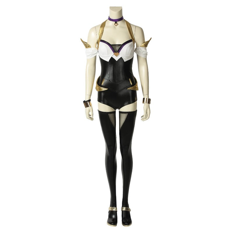 Halloweez K/DA Ahri Cosplay Costume - Alluring Leather Ensemble for Enthusiasts - Halloweez