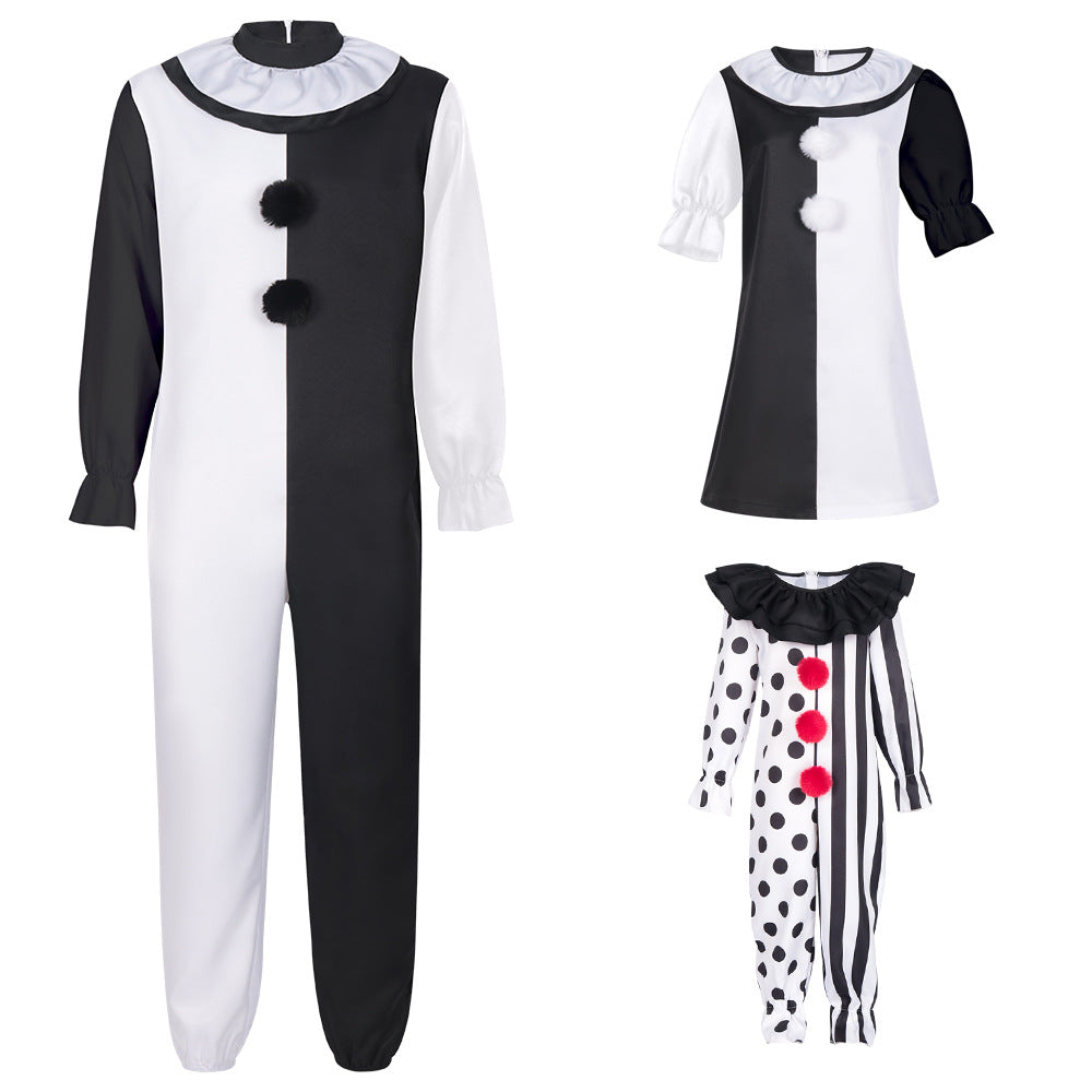 Spooky Halloween Christmas Killer Clown Cosplay Costume Set - Halloweez