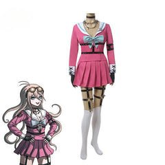 Halloweez Danganronpa Miu Iruma Cosplay Costume Women Pink School Uniform Halloween Set - Halloweez