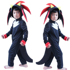 Dark Sonic Kids Costume Black Red Halloween Outfit
