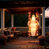 Remote‑Control Maple Leaf Ghost Swing Ornament Halloween Hanging Decor Model XY007