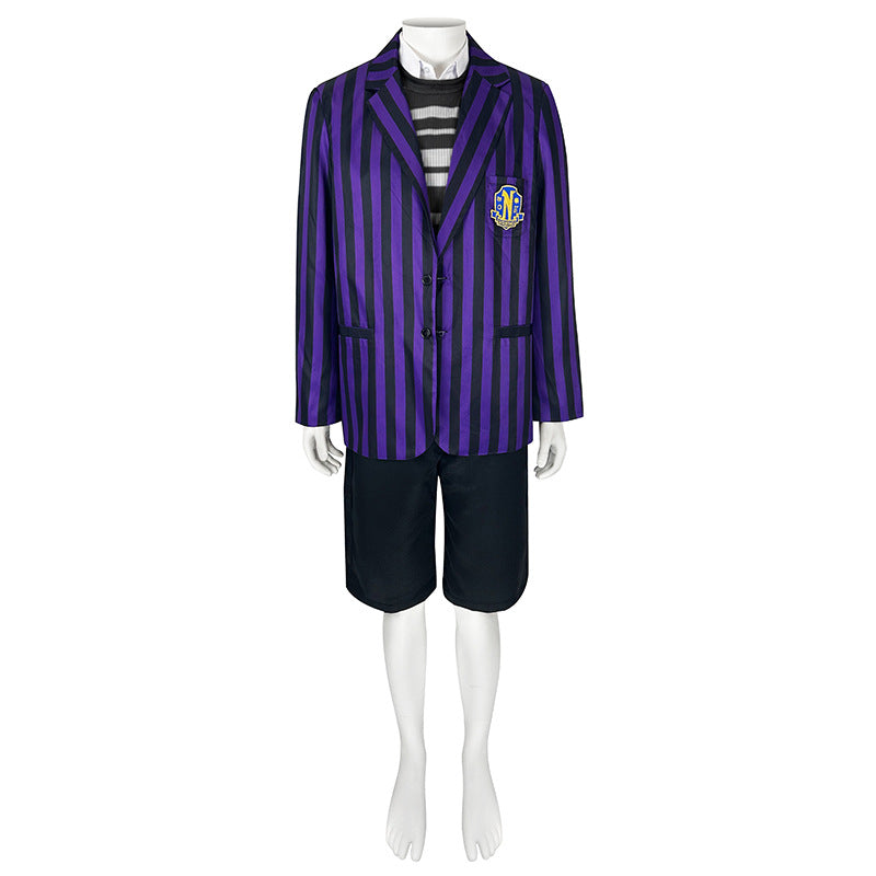 Wednesday Season 2 Pugsley Addams Cosplay Costume - The Addams Family TV Show Outfit - Halloweez