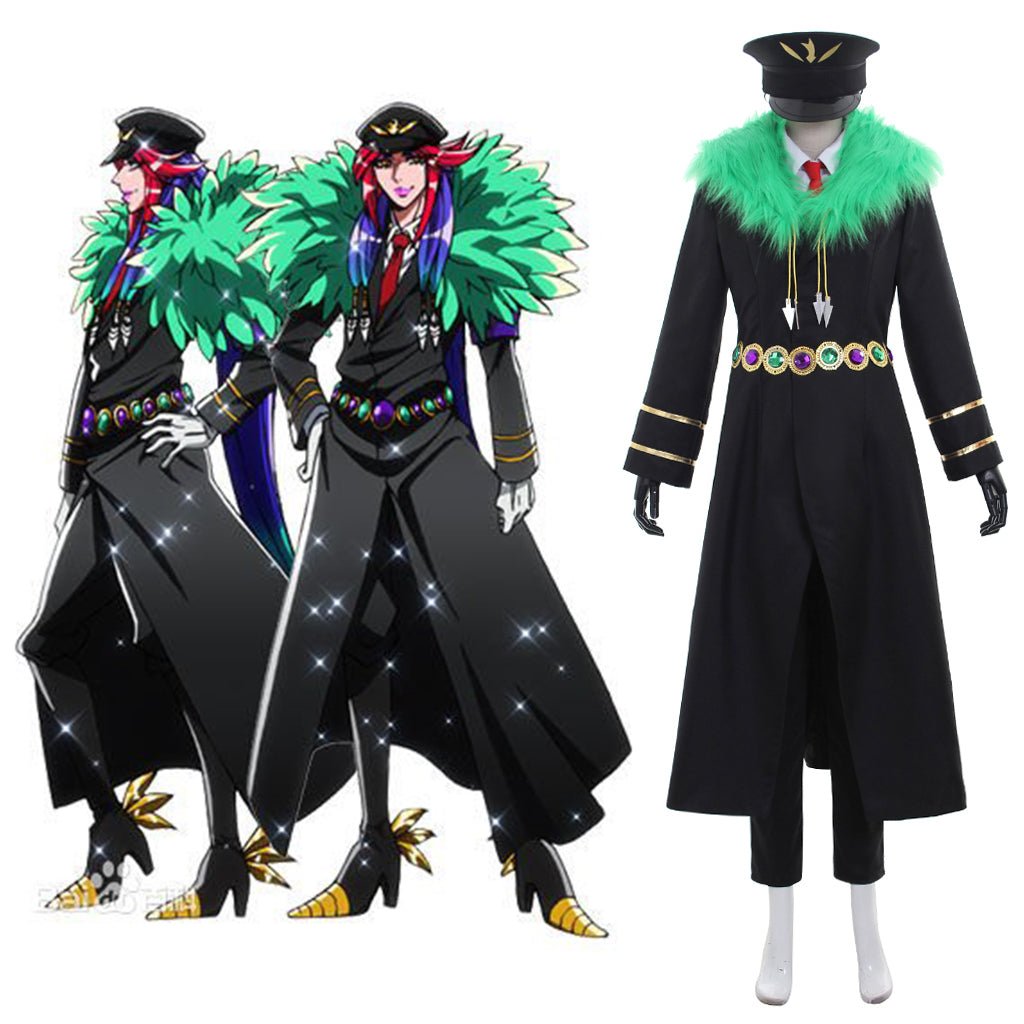 Stylish Black and White Moritatsu Three-Leaf Pheasant Cosplay Costume by Halloweez - Halloweez