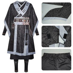 Halloweez Black Myth Wukong Cosplay Yin-Yang Dharma Robe | 'The Destined One' Anime Costume for Adults - Halloweez