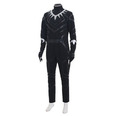 Halloweez Black Panther Cosplay Suit with Jumpsuit, Boots, Gloves, Mask for Men's Superhero Costume - Halloweez