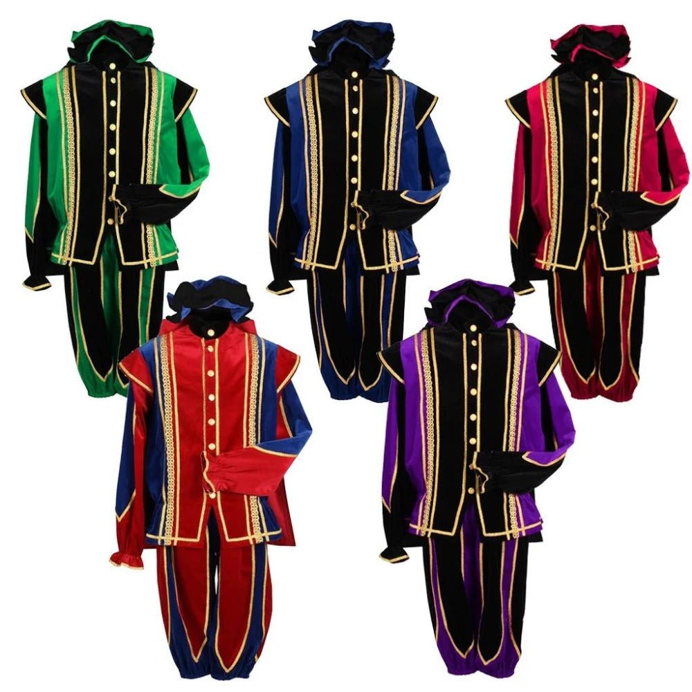 Halloweez Black Peter Cosplay Costume - Elegant Tudor Velvet Men's Ball Gown Outfit - Halloweez