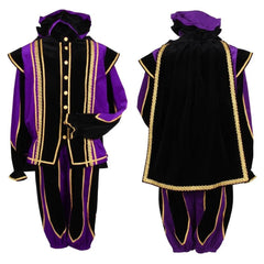 Halloweez Black Peter Cosplay Costume - Elegant Tudor Velvet Men's Ball Gown Outfit - Halloweez
